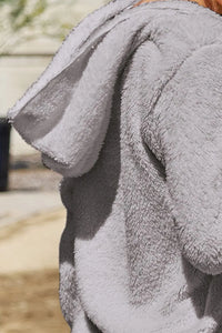 Cosy Teddy Hooded Jacket with Pockets
