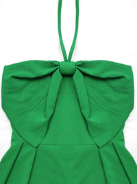 Emerald Bow Halter Playsuit