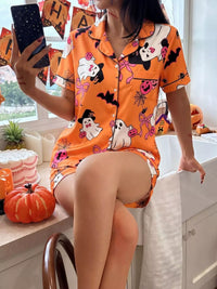 Ghost Print Pyjama Shorts Set – Brights