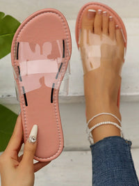 Barely-There Clear Strap Sandals