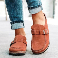 Buckle-Detail Low-Heel Loafers