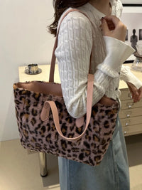 Leopard Faux-Fur Tote Bag