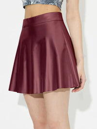 Ruched Zip Mini Skirt