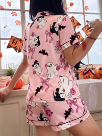 Ghost Print Pyjama Shorts Set – Brights