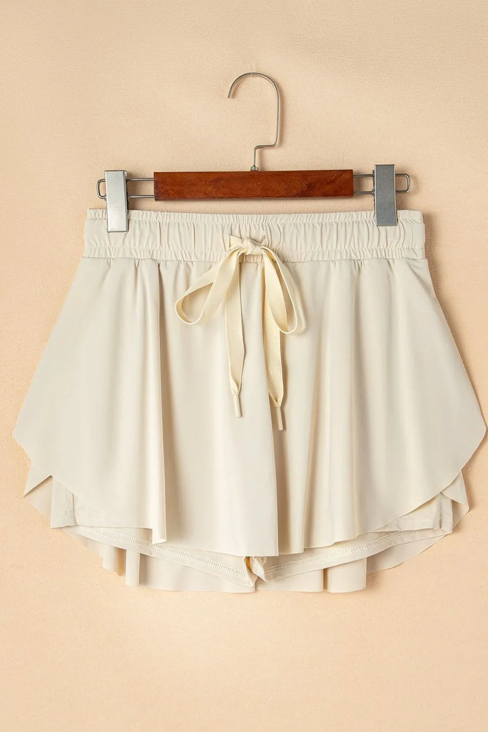 Drawstring High Waist Lined Active Skorts