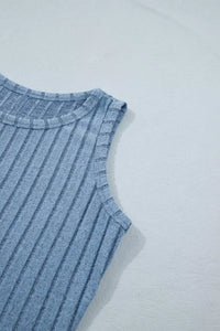 Mineral-Wash Ribbed Vest Top