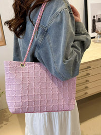 Pastel Tweed Chain Shoulder Bag