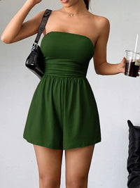 Strapless Ruched Bandeau Playsuit