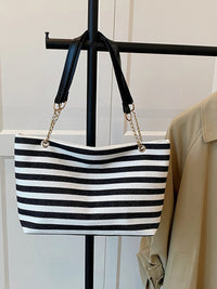 Breton Stripe Chain Shoulder Bag