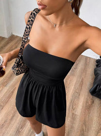 Strapless Ruched Bandeau Playsuit