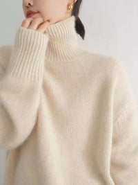 Ribbed Roll-Neck Drop-Shoulder Jumper