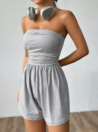 Strapless Ruched Bandeau Playsuit