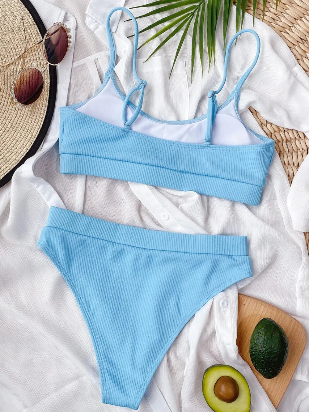 Lilac Scoop-Neck Two-Piece Swim Set