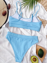 Lilac Scoop-Neck Two-Piece Swim Set