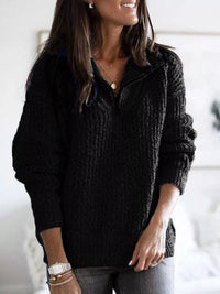Textured Half-Zip Jumper