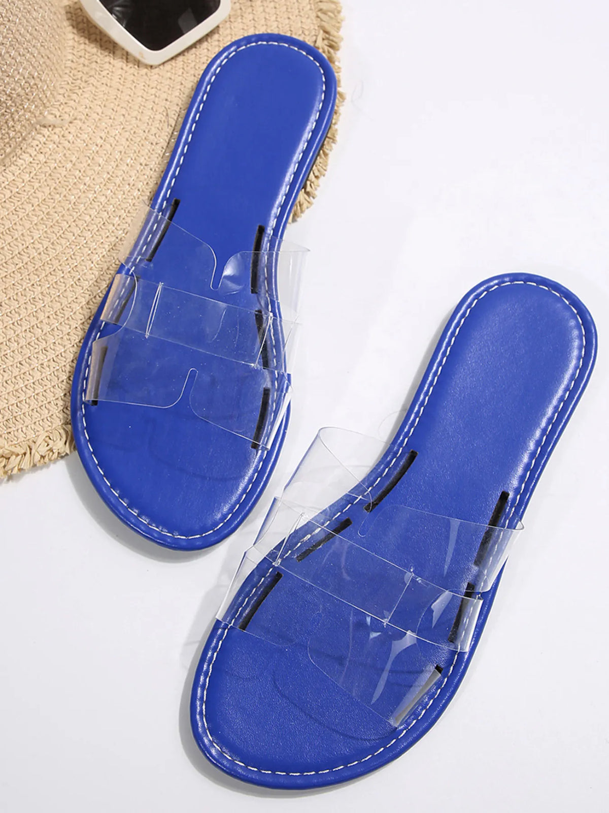 Barely-There Clear Strap Sandals