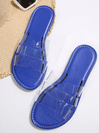 Barely-There Clear Strap Sandals