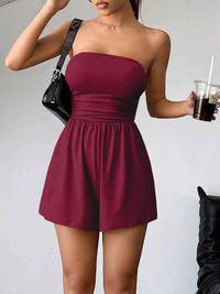 Strapless Ruched Bandeau Playsuit