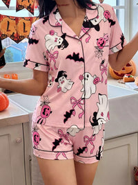 Ghost Print Pyjama Shorts Set – Brights