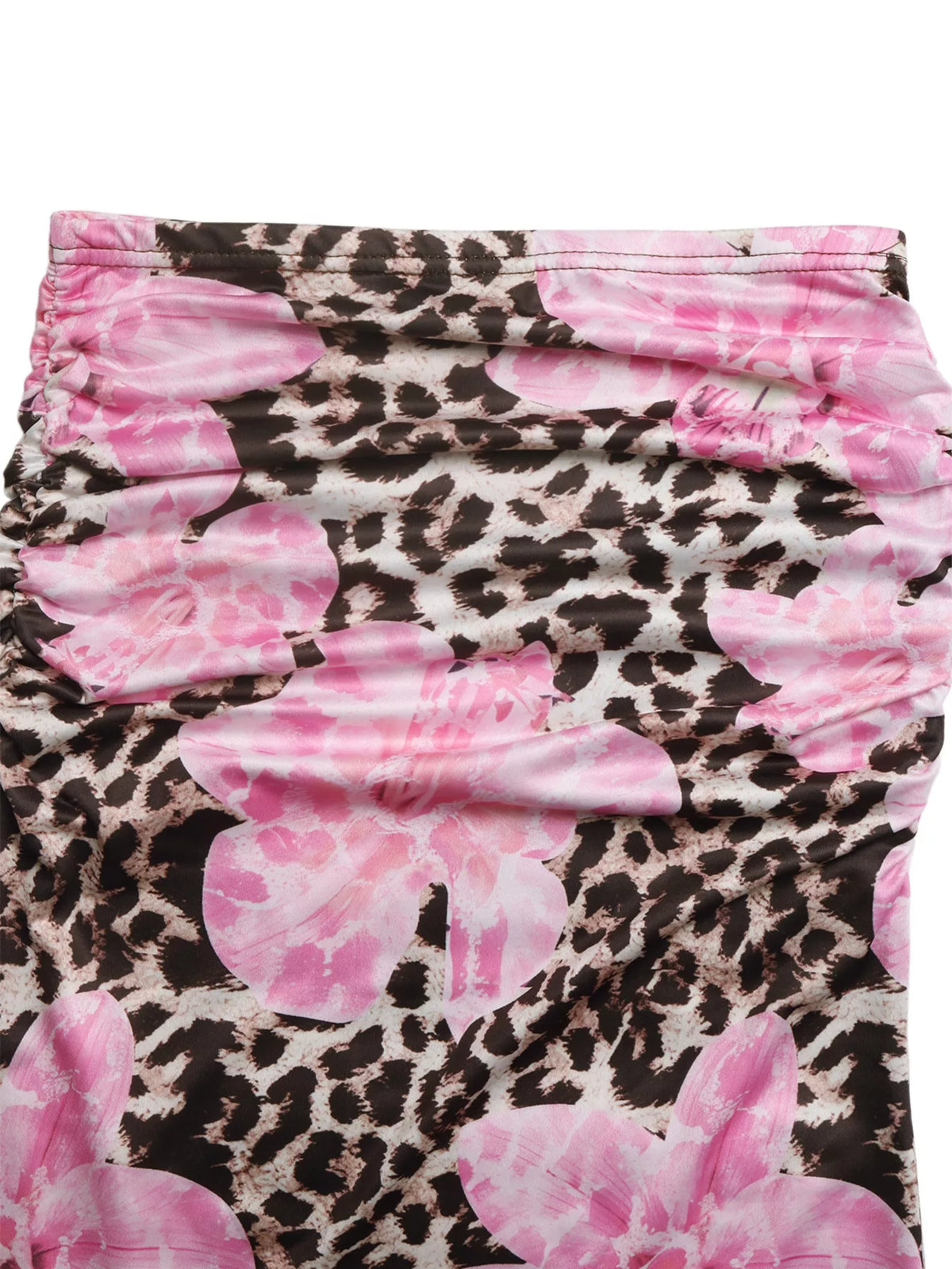 Pink Leopard Bodycon Maxi Skirt