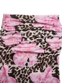 Pink Leopard Bodycon Maxi Skirt