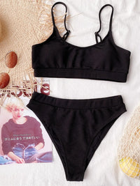 Lilac Scoop-Neck Two-Piece Swim Set