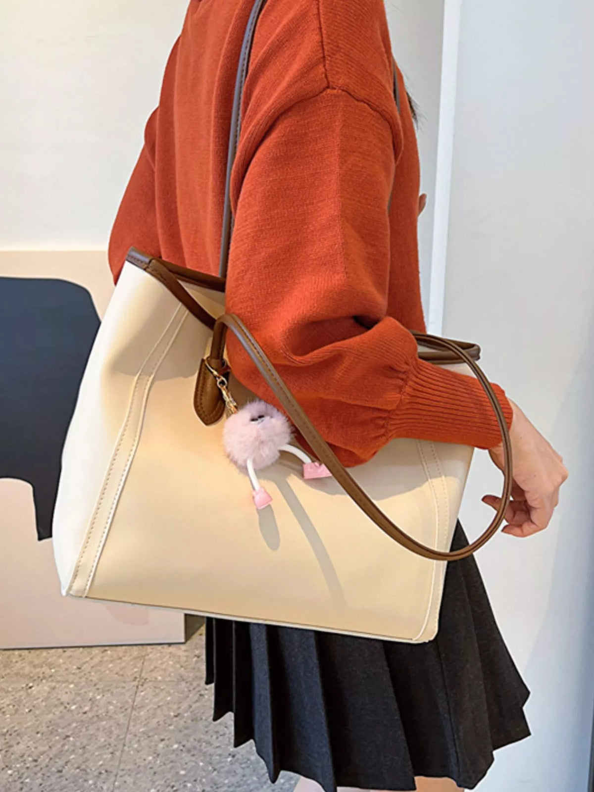 Everyday Faux-Leather Tote Bag