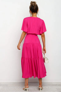 Amalfi Tie-Waist Tiered Midi Dress