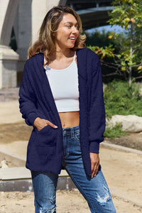Cosy Teddy Hooded Jacket with Pockets
