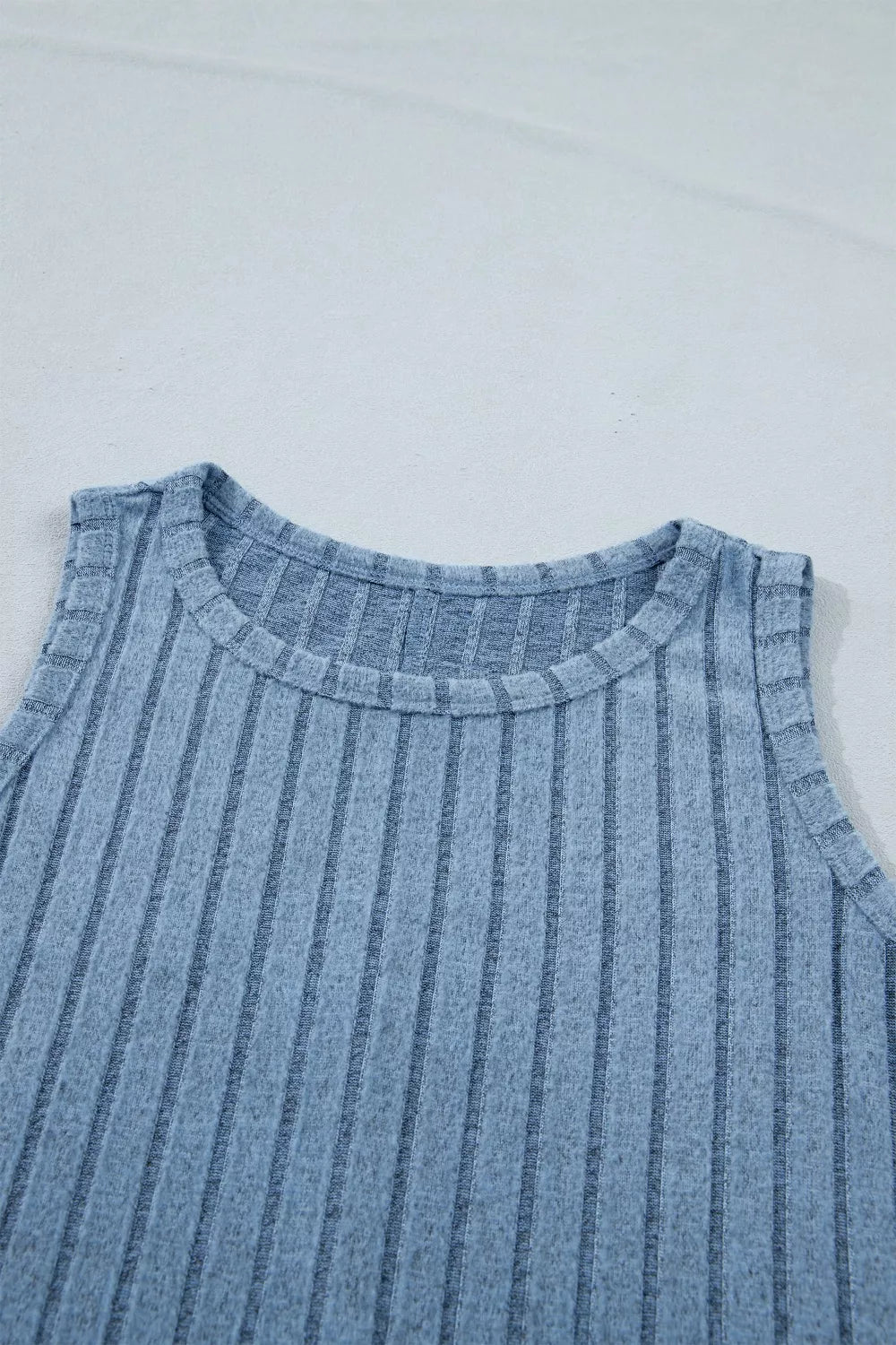 Mineral-Wash Ribbed Vest Top