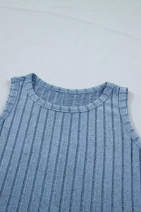 Mineral-Wash Ribbed Vest Top