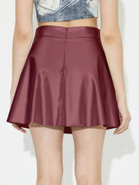 Ruched Zip Mini Skirt