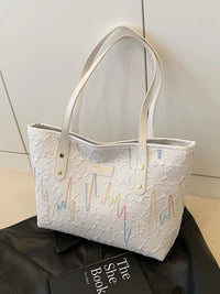 Soundwave Print Faux-Leather Tote