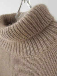 Ribbed Roll-Neck Drop-Shoulder Jumper