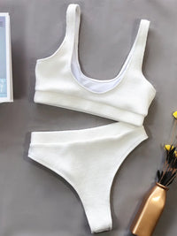Sage Scoop-Neck Two-Piece Swim Set