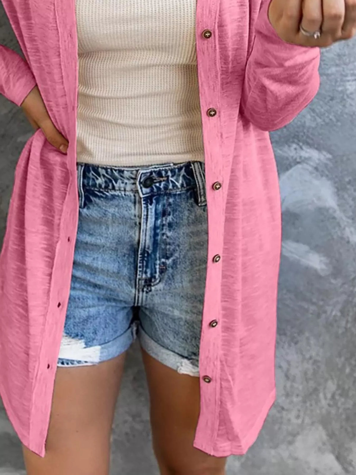 Everyday Lightweight Button Cardigan