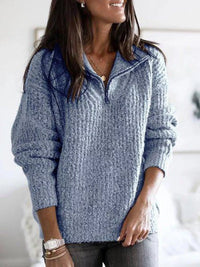 Textured Half-Zip Jumper