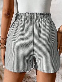 Pinstripe Drawstring Lounge Shorts