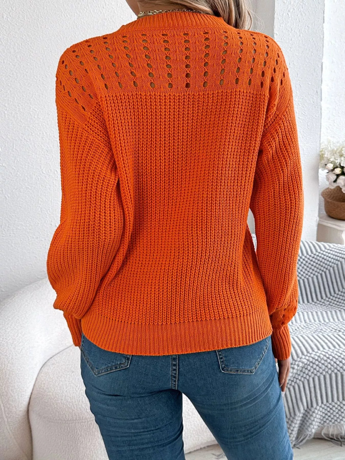 Openwork Cable-Knit Jumper