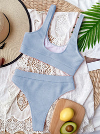 Sage Scoop-Neck Two-Piece Swim Set