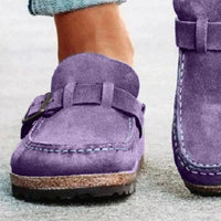 Buckle-Detail Low-Heel Loafers