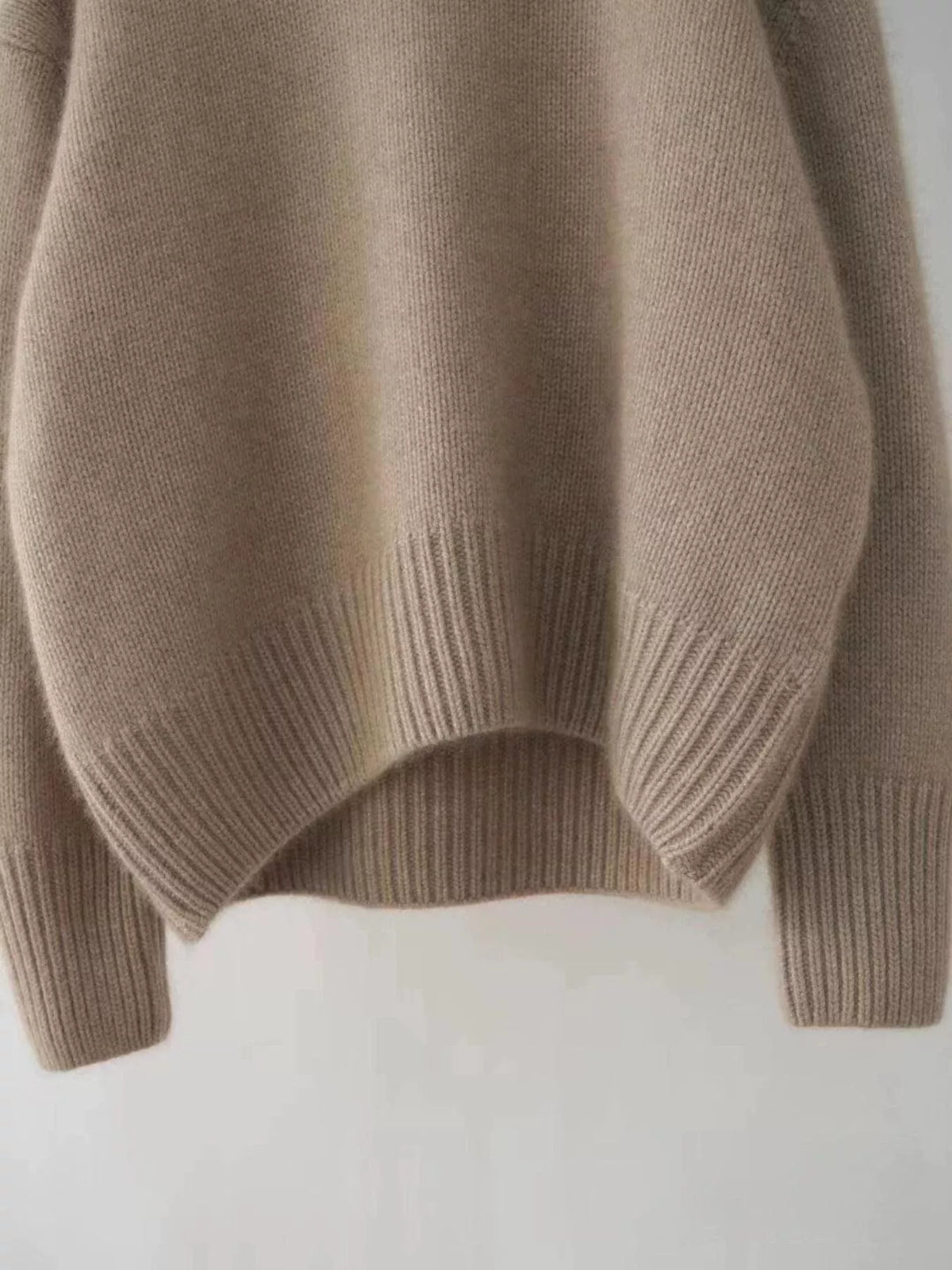 Ribbed Roll-Neck Drop-Shoulder Jumper