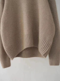 Ribbed Roll-Neck Drop-Shoulder Jumper