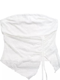 Lace Ruched Bandeau Top