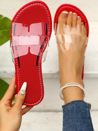 Barely-There Clear Strap Sandals