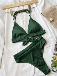 Sunset Tie Halter Bikini Set