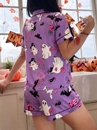 Ghost Print Pyjama Shorts Set – Brights