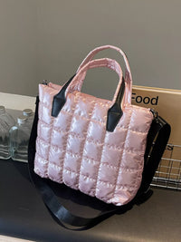 Quilted Bubble Crossbody Tote