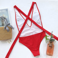 Hot Pink Plunge Wrap Swimsuit