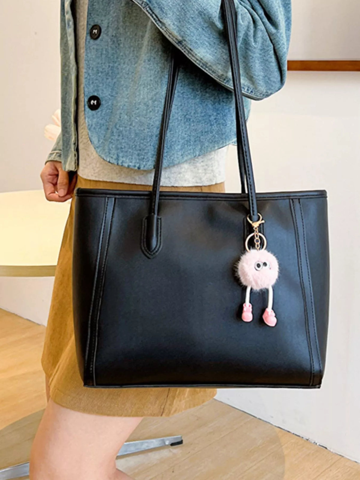 Everyday Faux-Leather Tote Bag